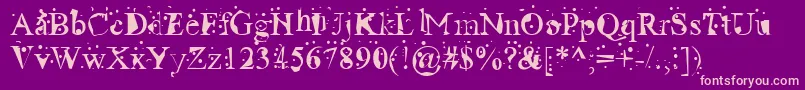 RadioactiveRoman Font – Pink Fonts on Purple Background