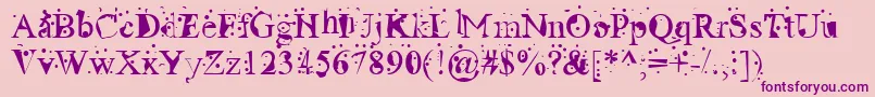 RadioactiveRoman Font – Purple Fonts on Pink Background
