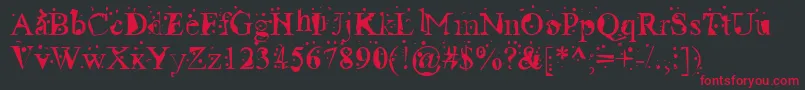 RadioactiveRoman Font – Red Fonts on Black Background