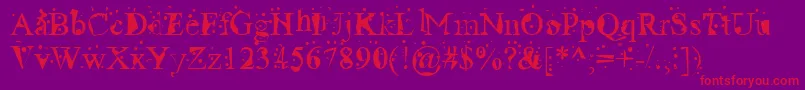 RadioactiveRoman Font – Red Fonts on Purple Background