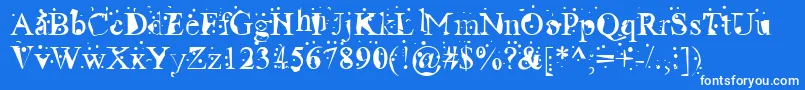 More about RadioactiveRoman Font RadioactiveRoman Font – White Fonts on Blue Background