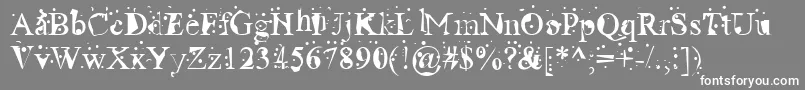 RadioactiveRoman Font – White Fonts on Gray Background