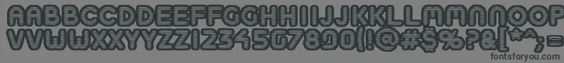 Boobtoobopen-fontti – mustat fontit harmaalla taustalla