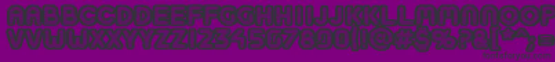 フォントBoobtoobopen – 紫の背景に黒い文字