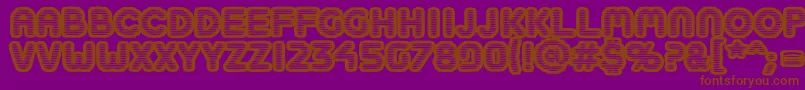 Boobtoobopen Font – Brown Fonts on Purple Background