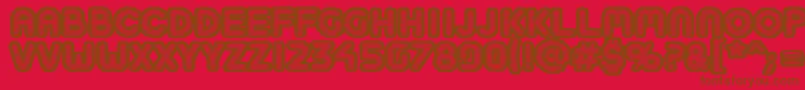 Boobtoobopen-fontti – ruskeat fontit punaisella taustalla