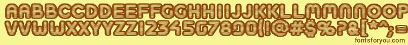 Boobtoobopen Font – Brown Fonts on Yellow Background