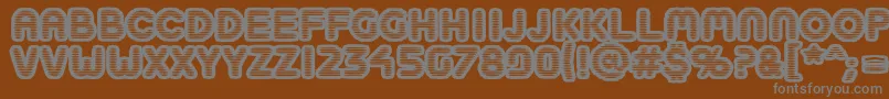 Boobtoobopen Font – Gray Fonts on Brown Background