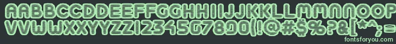 Boobtoobopen Font – Green Fonts on Black Background