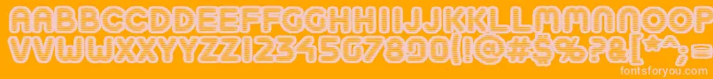 Boobtoobopen Font – Pink Fonts on Orange Background
