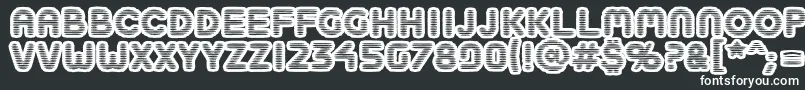 Boobtoobopen-fontti – valkoiset fontit mustalla taustalla