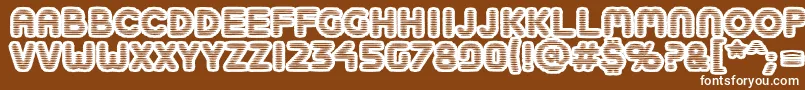 Boobtoobopen Font – White Fonts on Brown Background