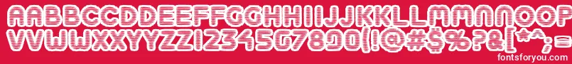 Boobtoobopen Font – White Fonts on Red Background