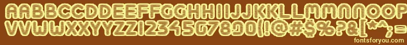 Boobtoobopen Font – Yellow Fonts on Brown Background