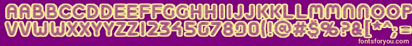 Boobtoobopen Font – Yellow Fonts on Purple Background