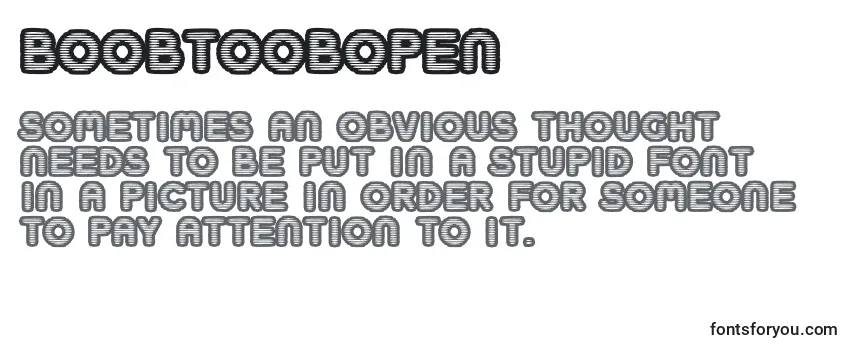Boobtoobopen Font