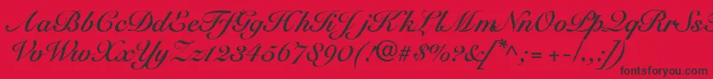 SnellbounddbBold Font – Black Fonts on Red Background