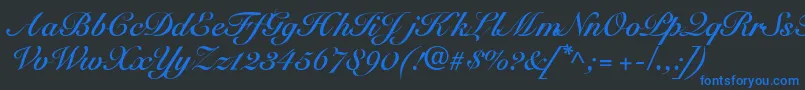 SnellbounddbBold Font – Blue Fonts on Black Background