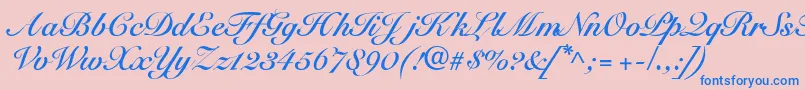 SnellbounddbBold Font – Blue Fonts on Pink Background