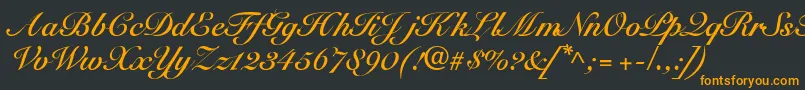 SnellbounddbBold Font – Orange Fonts on Black Background