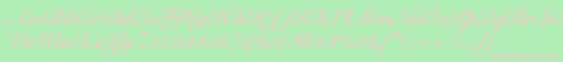 SnellbounddbBold Font – Pink Fonts on Green Background
