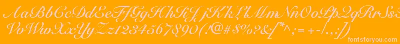 SnellbounddbBold Font – Pink Fonts on Orange Background
