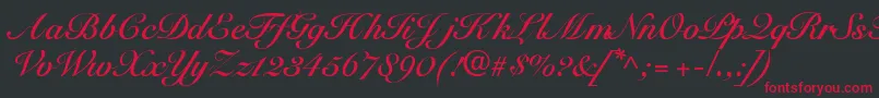 SnellbounddbBold Font – Red Fonts on Black Background