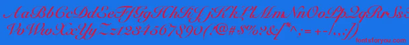 SnellbounddbBold Font – Red Fonts on Blue Background