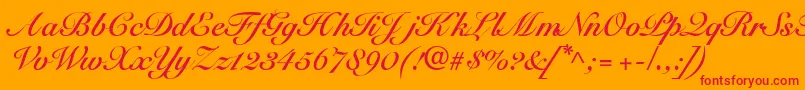 SnellbounddbBold Font – Red Fonts on Orange Background