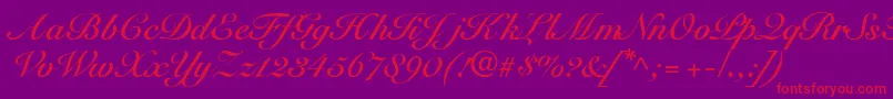 SnellbounddbBold Font – Red Fonts on Purple Background