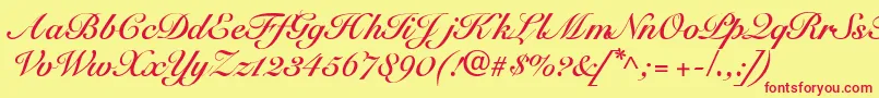 SnellbounddbBold Font – Red Fonts on Yellow Background