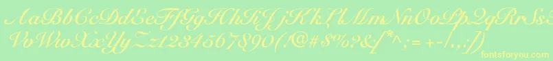 SnellbounddbBold Font – Yellow Fonts on Green Background