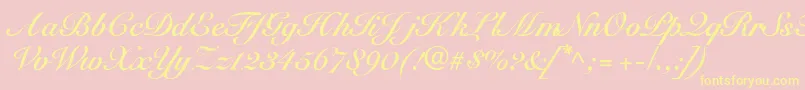 SnellbounddbBold Font – Yellow Fonts on Pink Background