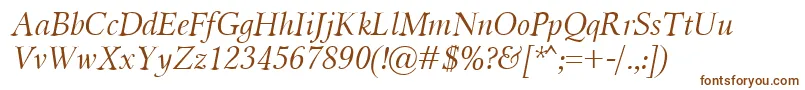 MiramarItalic Font – Brown Fonts on White Background