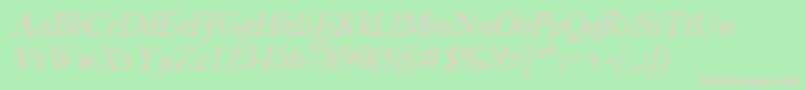フォントMiramarItalic – 緑の背景にピンクのフォント