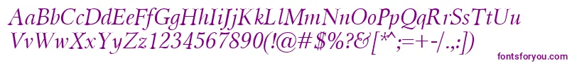 MiramarItalic Font – Purple Fonts on White Background