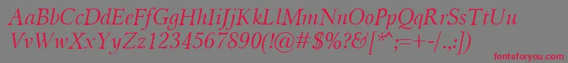 Шрифт MiramarItalic – красные шрифты на сером фоне
