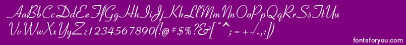 Coronetc Font – White Fonts on Purple Background