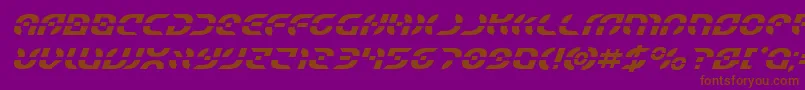 Starfighterital Font – Brown Fonts on Purple Background