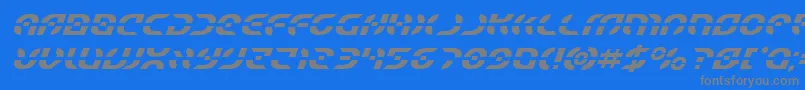 Czcionka Starfighterital – szare czcionki na niebieskim tle