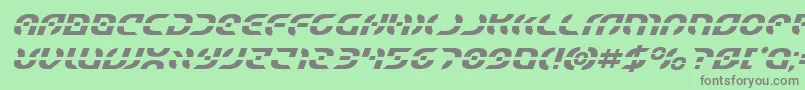 Starfighterital Font – Gray Fonts on Green Background