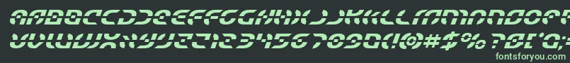 Starfighterital Font – Green Fonts on Black Background