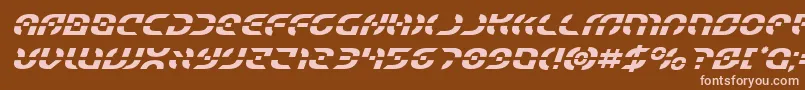 フォントStarfighterital – 茶色の背景にピンクのフォント