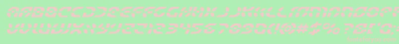 Starfighterital Font – Pink Fonts on Green Background