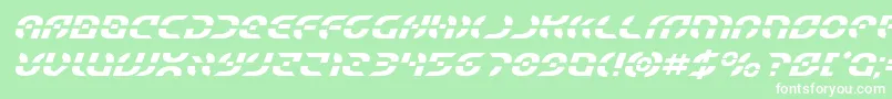 Starfighterital Font – White Fonts on Green Background