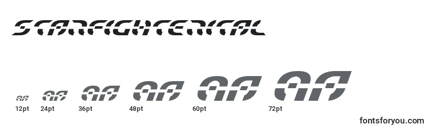 Starfighterital Font Sizes