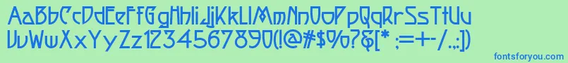 Шрифт Fortune – синие шрифты на зелёном фоне