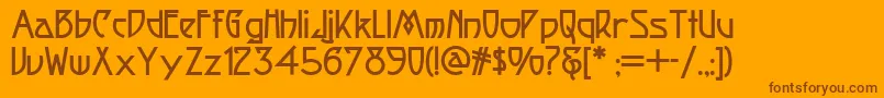 Fortune Font – Brown Fonts on Orange Background