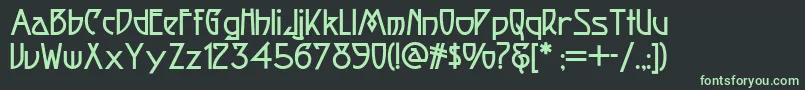 フォントFortune – 黒い背景に緑の文字