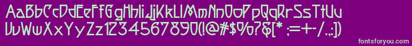 Fortune Font – Green Fonts on Purple Background